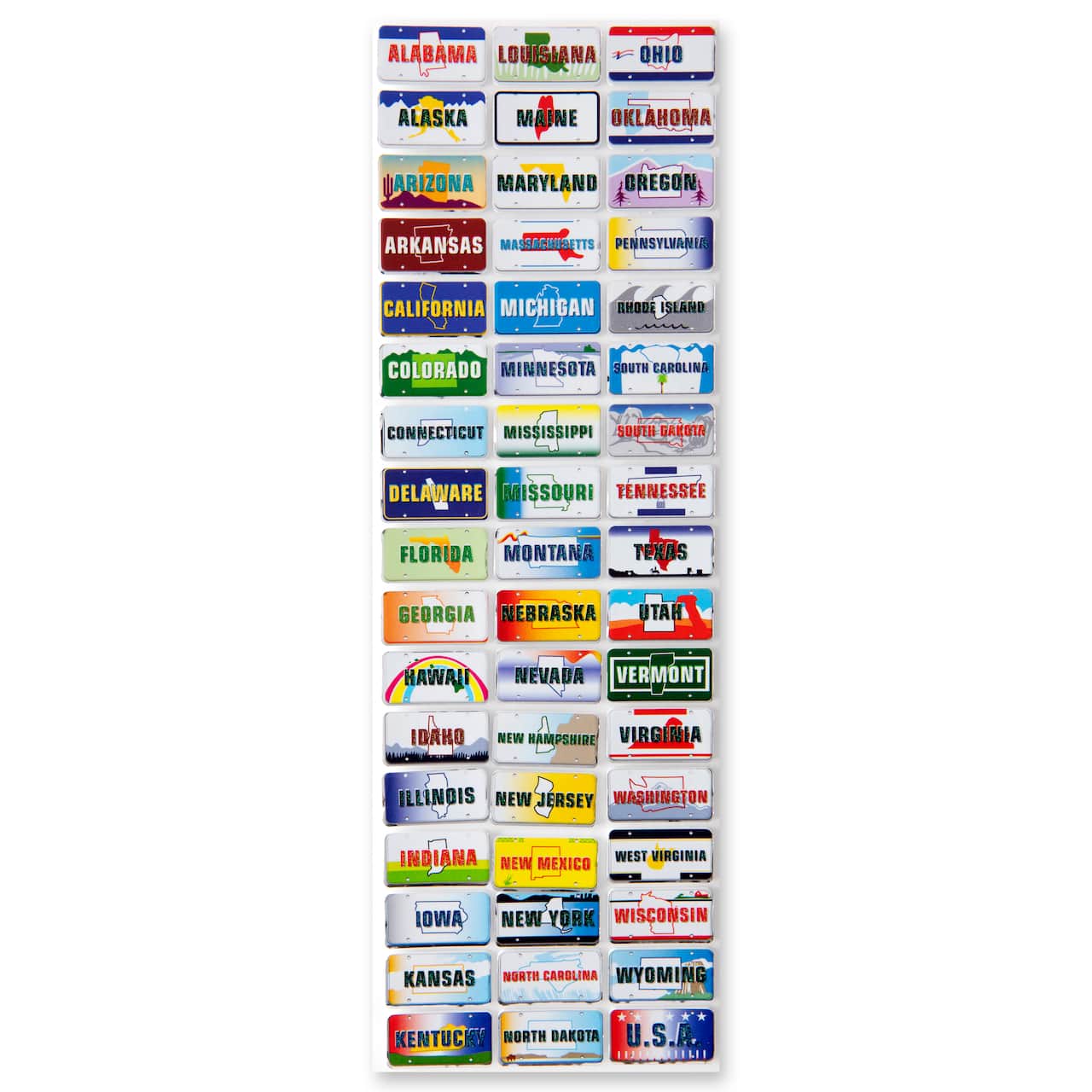 12 Packs: 51 ct. (612 total) Dimensional License Plate Stickers by Recollections™